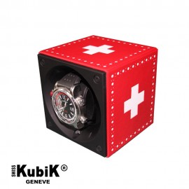 Remontoir Swiss Kubik Cuir Croix Suisse pour montre automatique